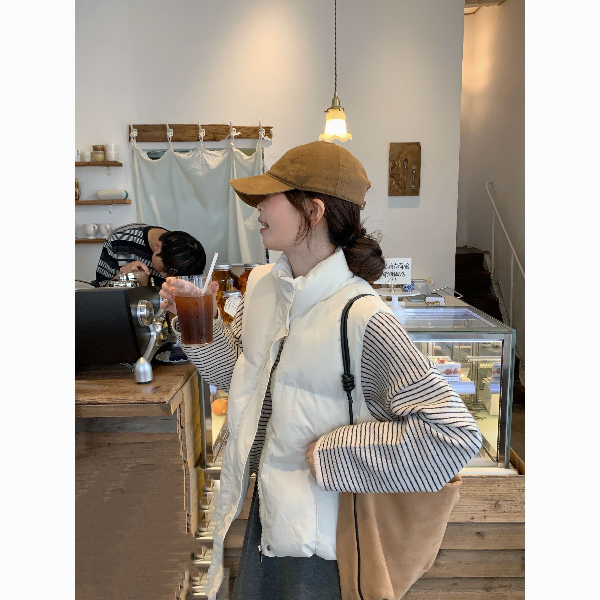 【C·Cai】韩系立领棉服无袖马甲1207#宽松外穿叠穿保暖外套