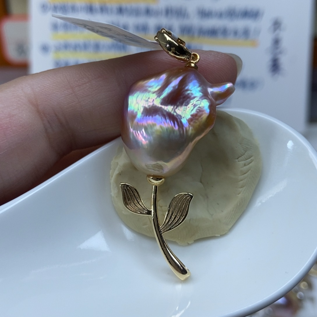 淡水珍珠吊坠(不含链)合金特价454