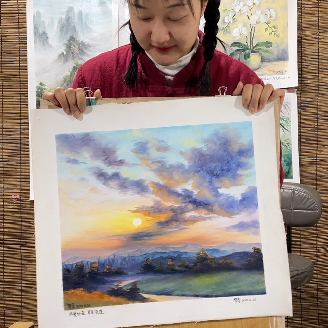 油画薇爽恭喜竞拍成功