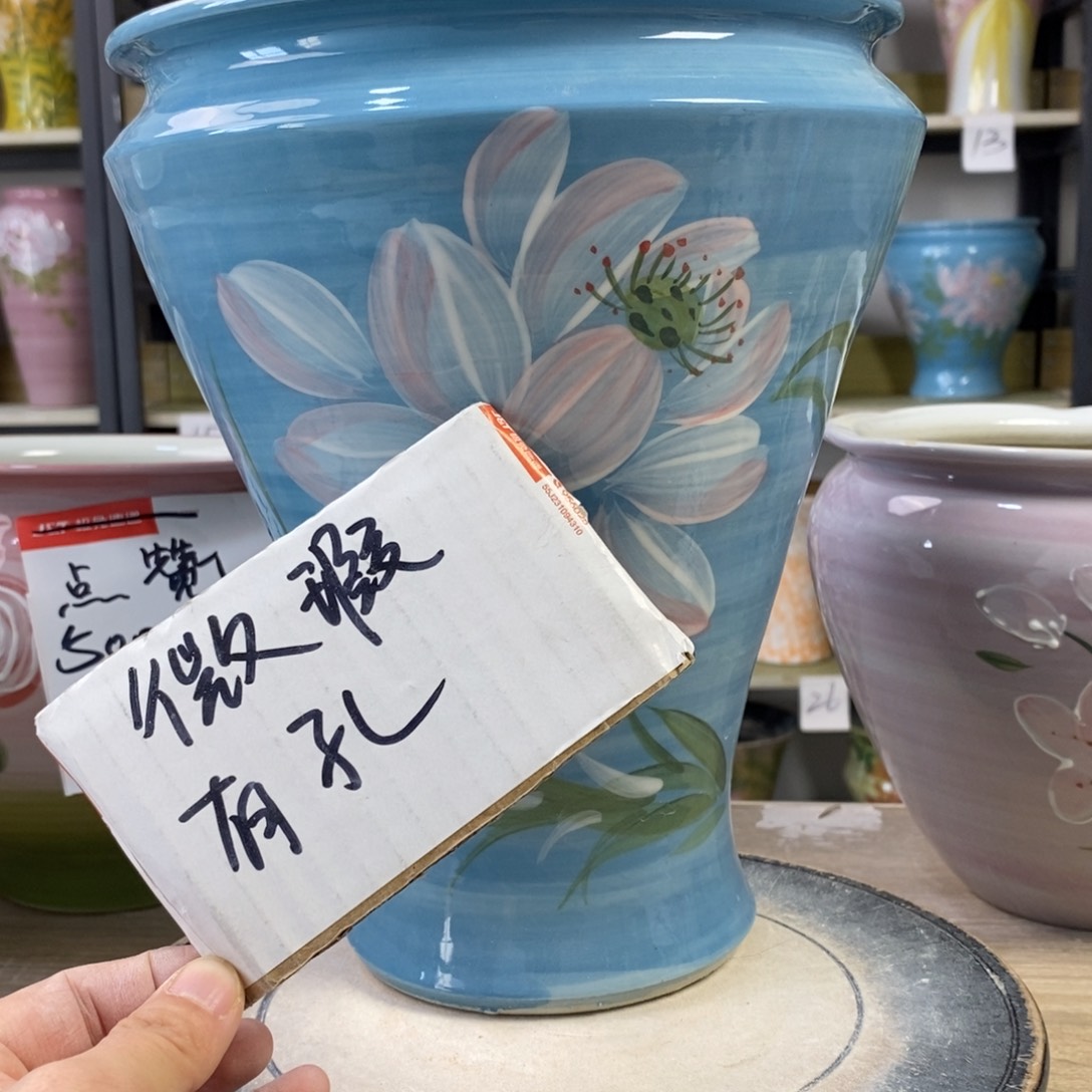 景德镇手工手绘陶瓷花盆