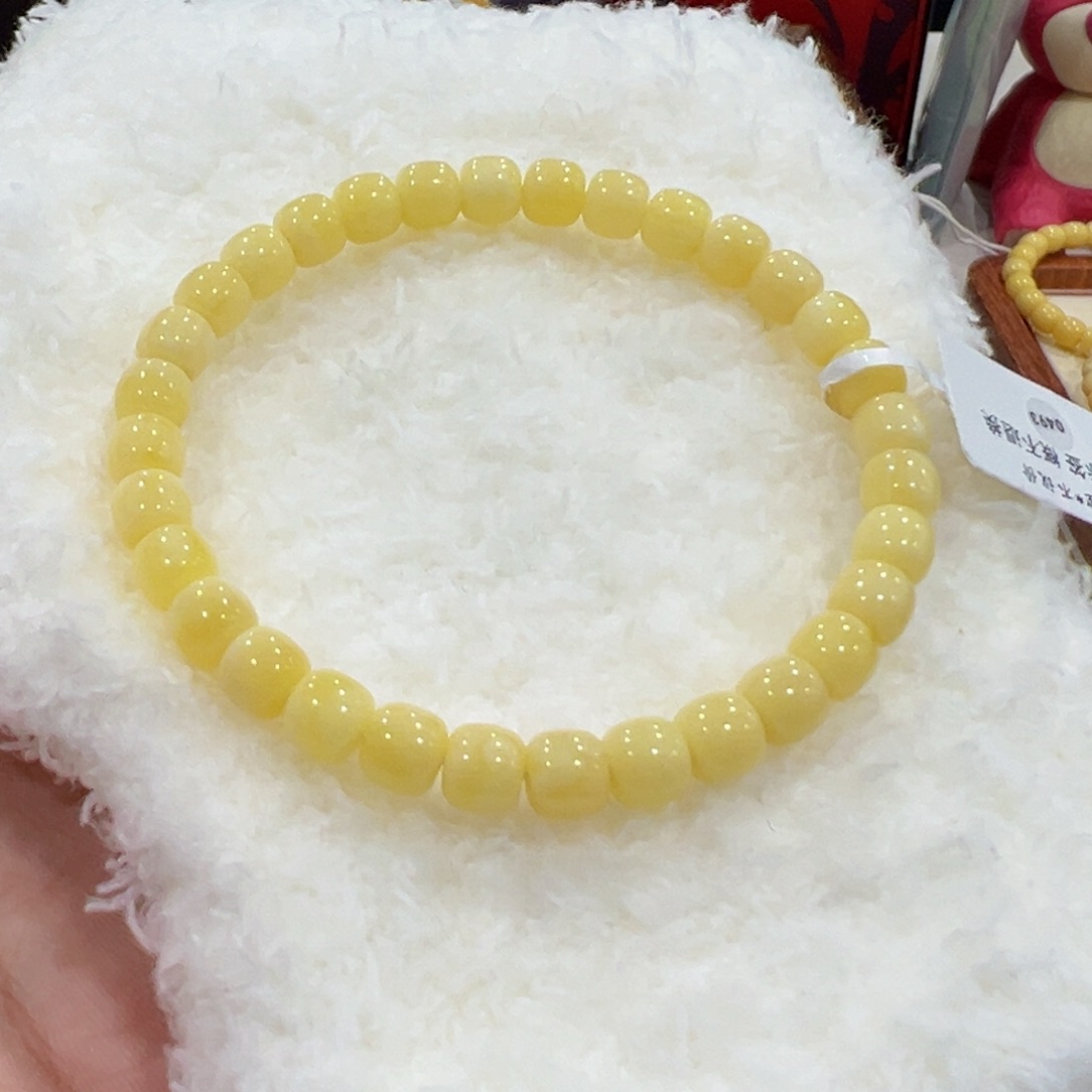 蜜蜡手链未镶嵌6.5m阿尔卑斯老型未品控