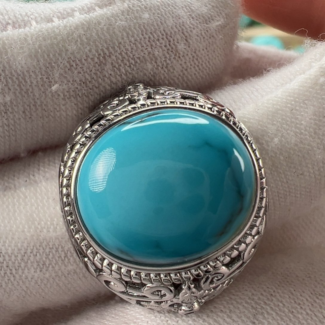 银S925镶嵌绿松石配饰