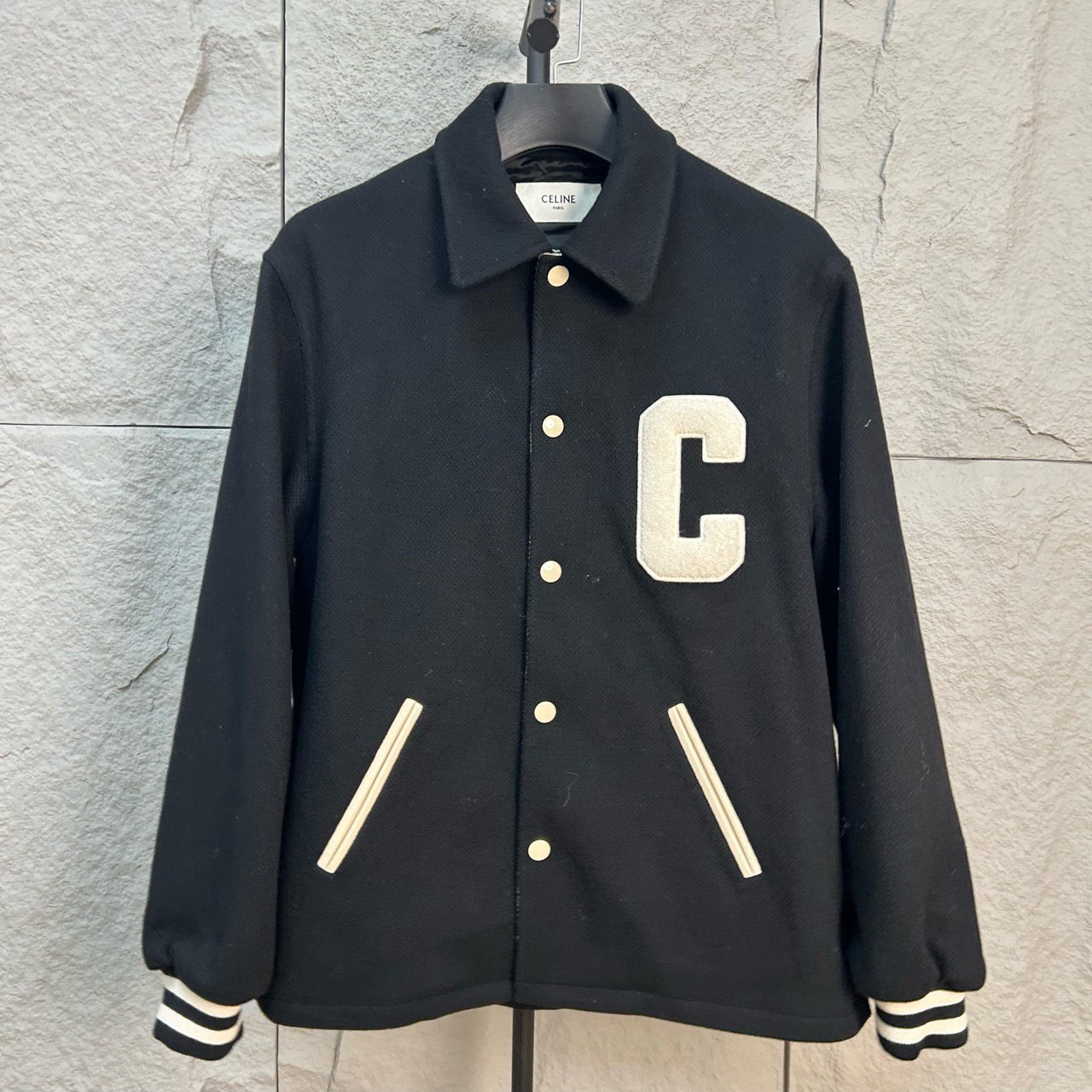 全新未使用 Celine/思琳 SS24黑白字母夹克外套 46码 ys000783