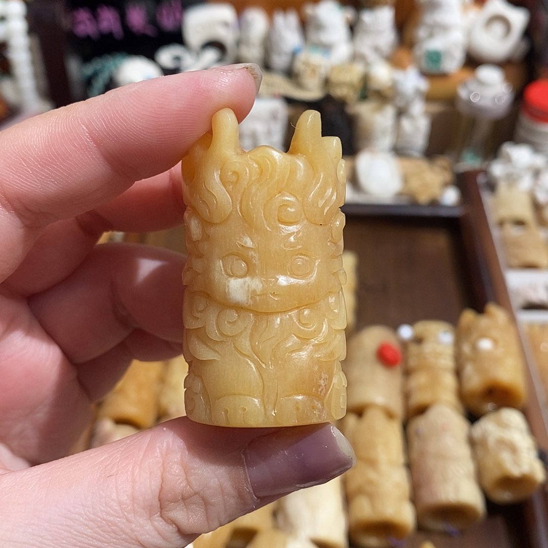 鹿骨把件4号白泽骨笛27不退换