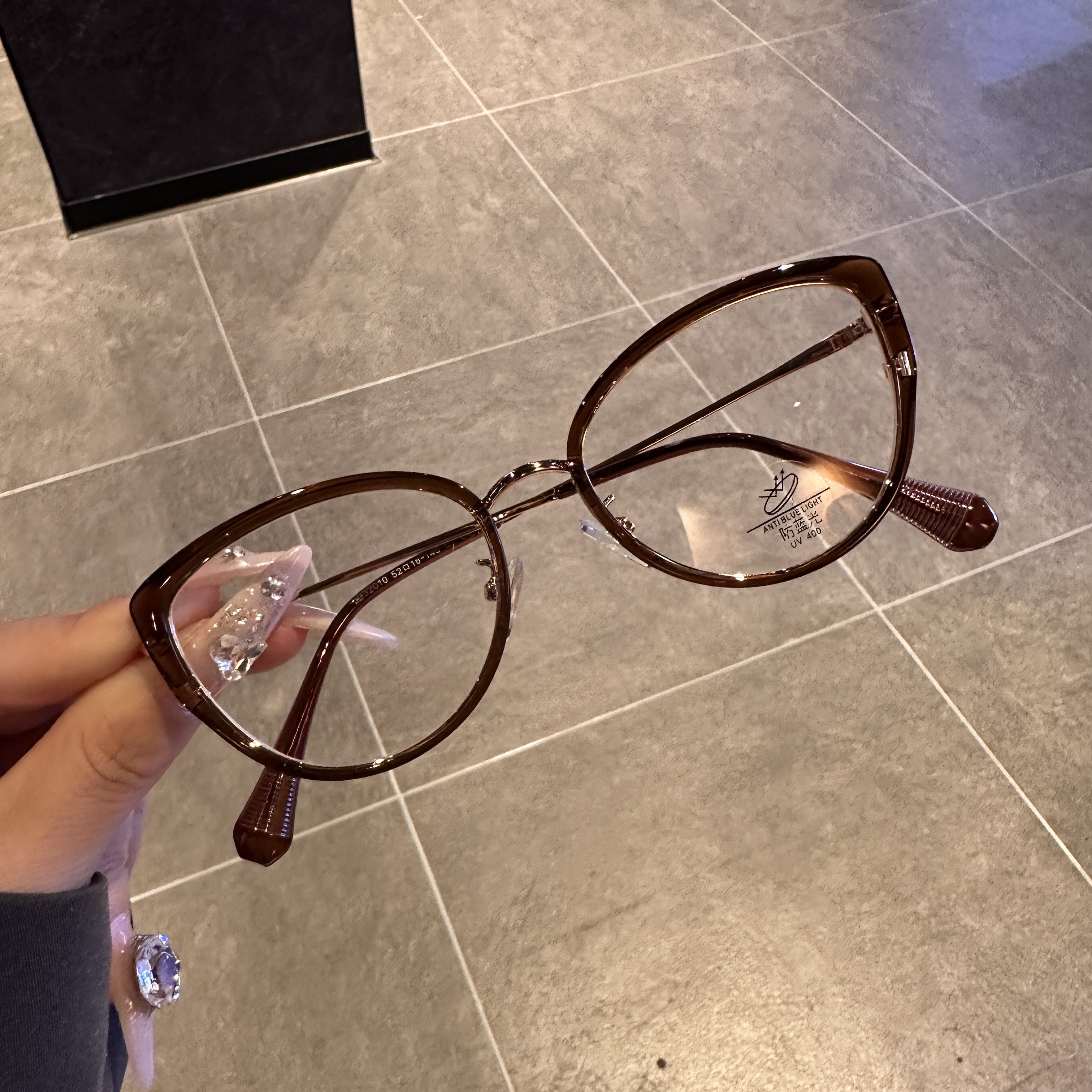 超轻金边复古玳瑁色近视可配度数方圆素颜小脸防蓝光平光镜