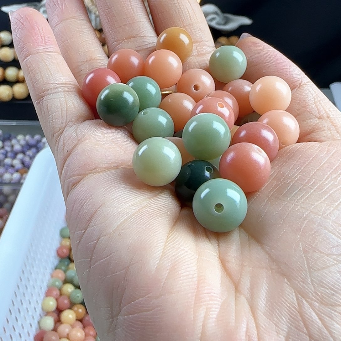 菩提根/象牙果手串卡11马卡龙圆珠100卡牌➕20备珠