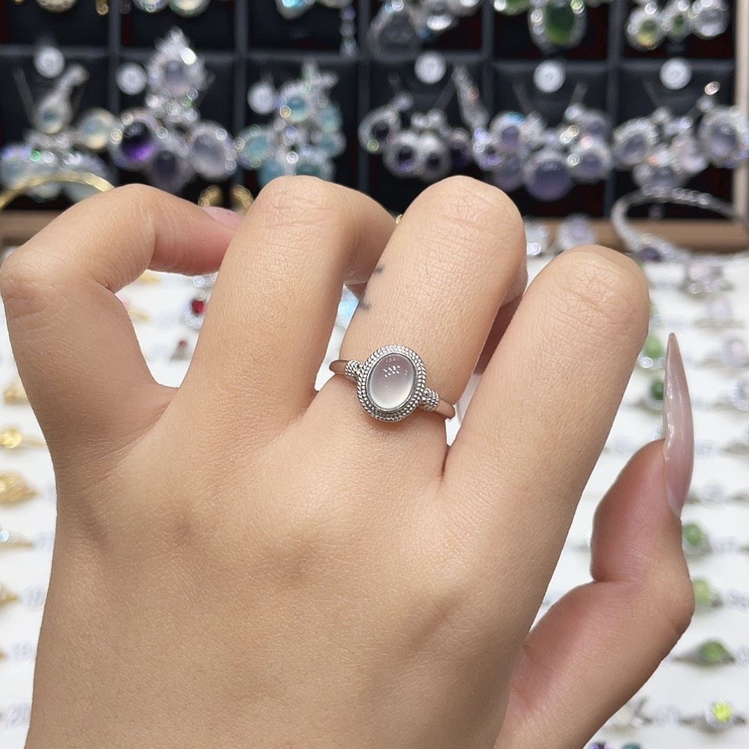 X****岫玉银S925镶嵌戒指