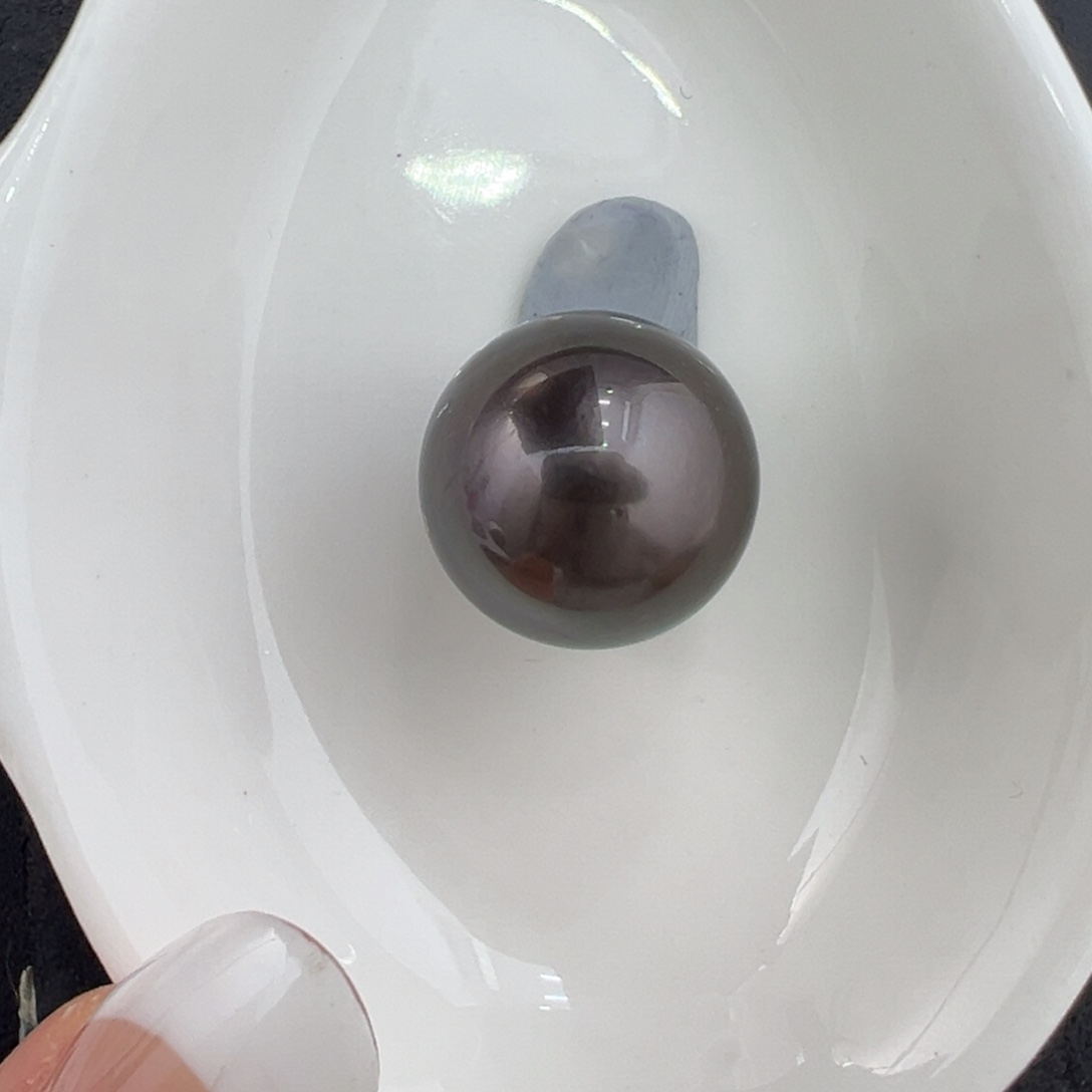 未镶嵌海水珍珠14.9mm正圆大溪地裸珠