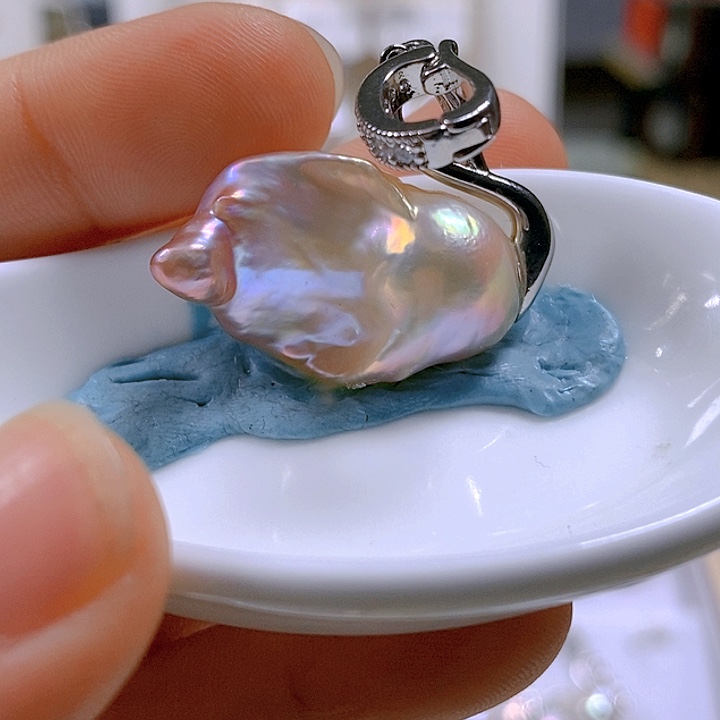 淡水珍珠颈饰合金小*