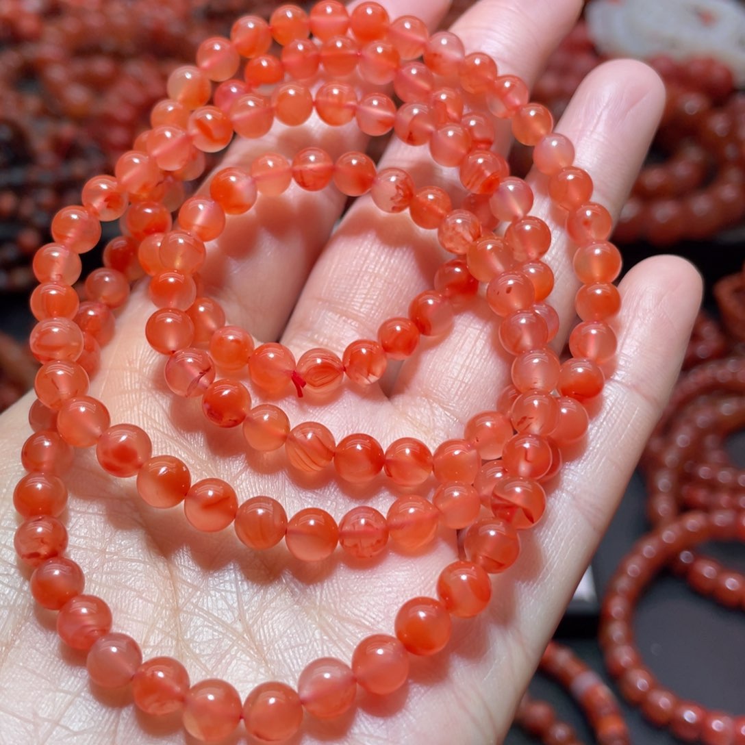 南红玛瑙手链未镶嵌