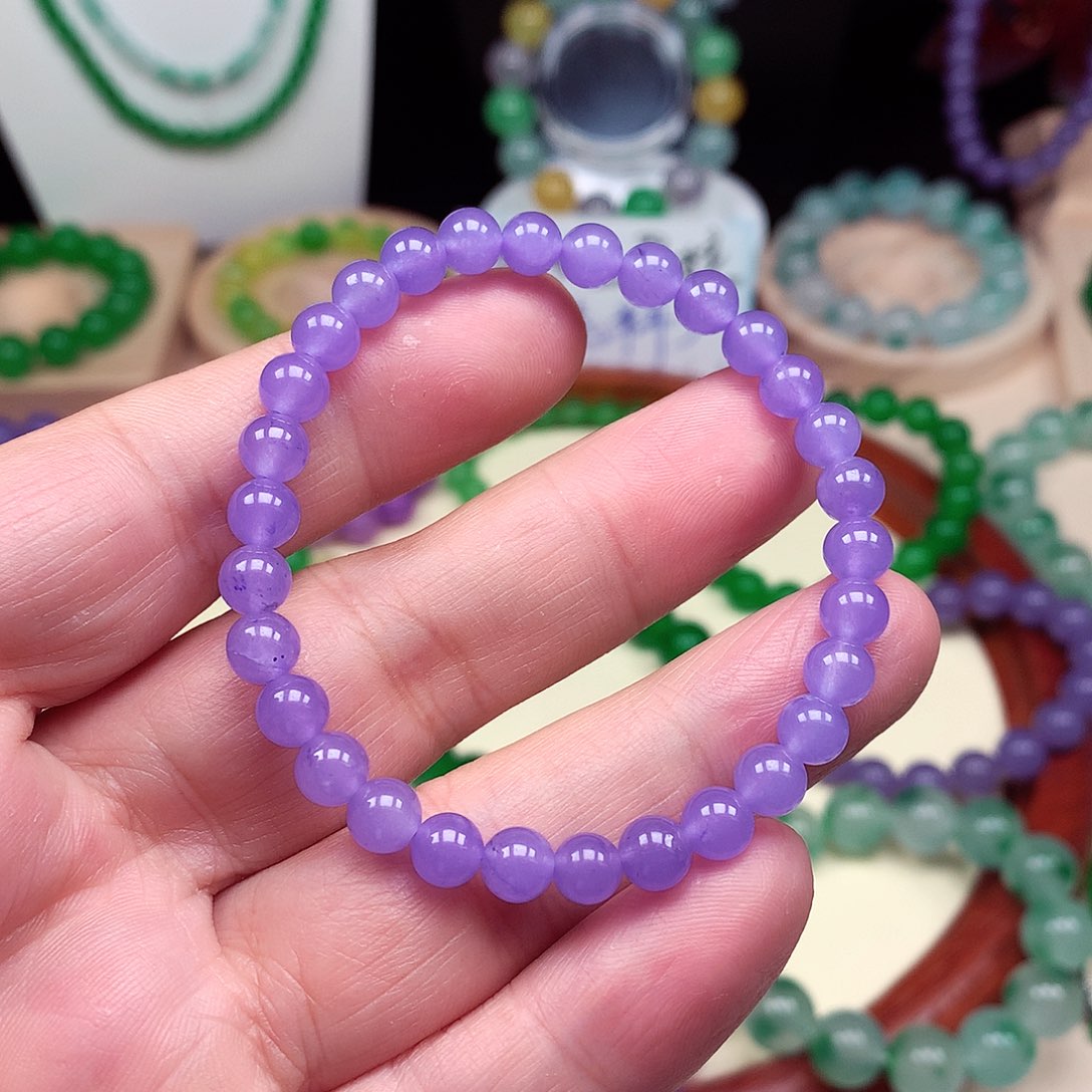 翡翠未镶嵌颈饰卡6翡翠珠链男女款04