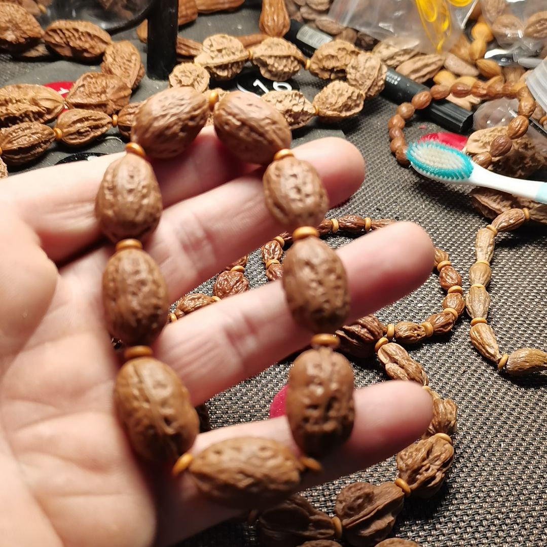 文玩核桃手串努*东北秋子异型籽21