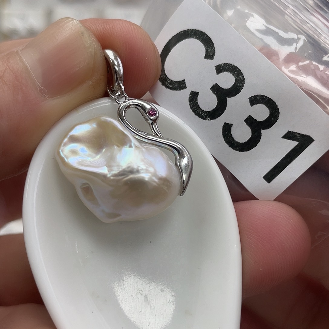 淡水珍珠颈饰银S925镶嵌