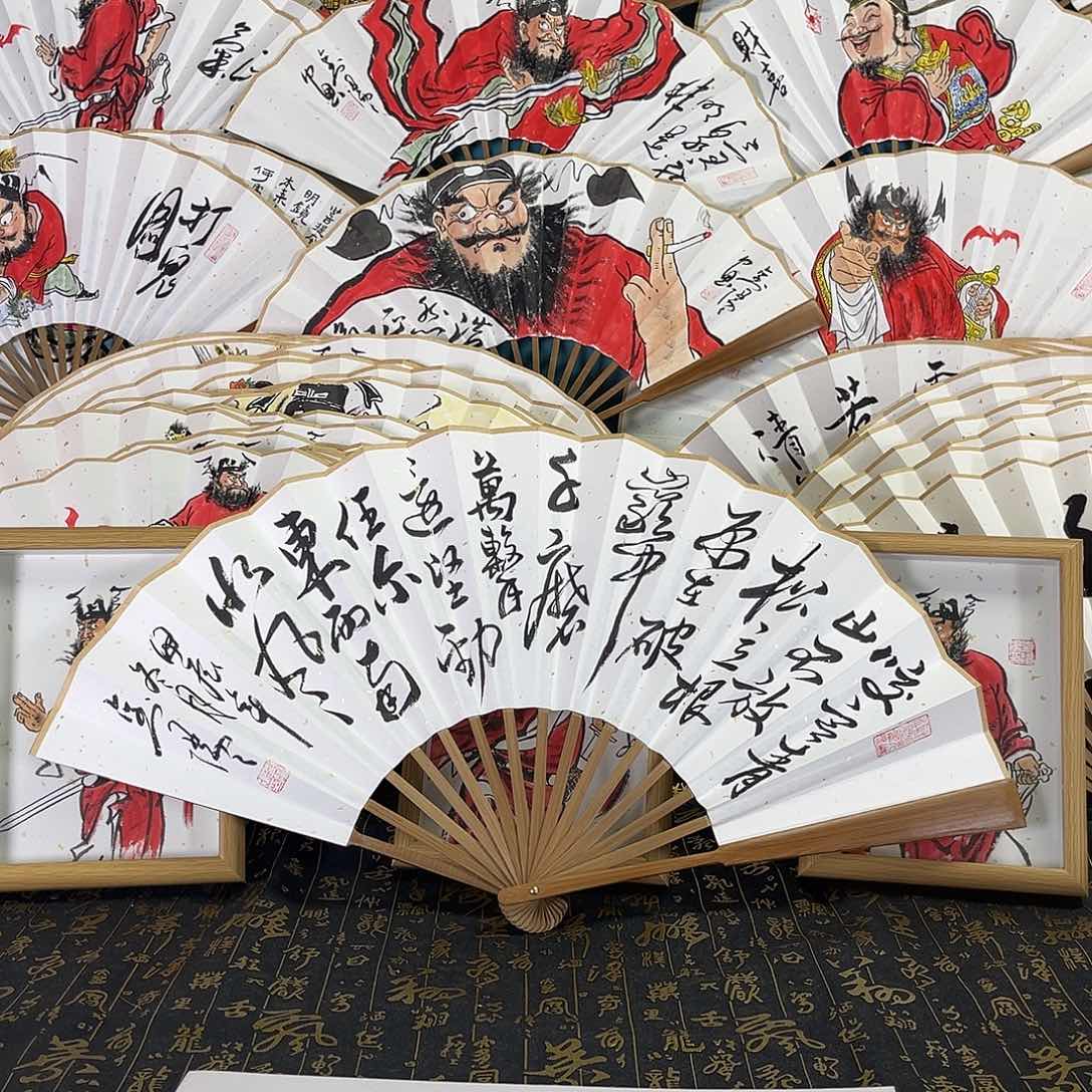 扇子杨**正手绘折扇一把