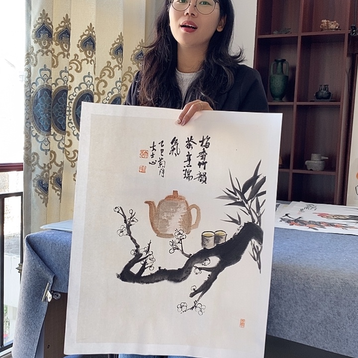 国画纯手绘国画写意作品43*55