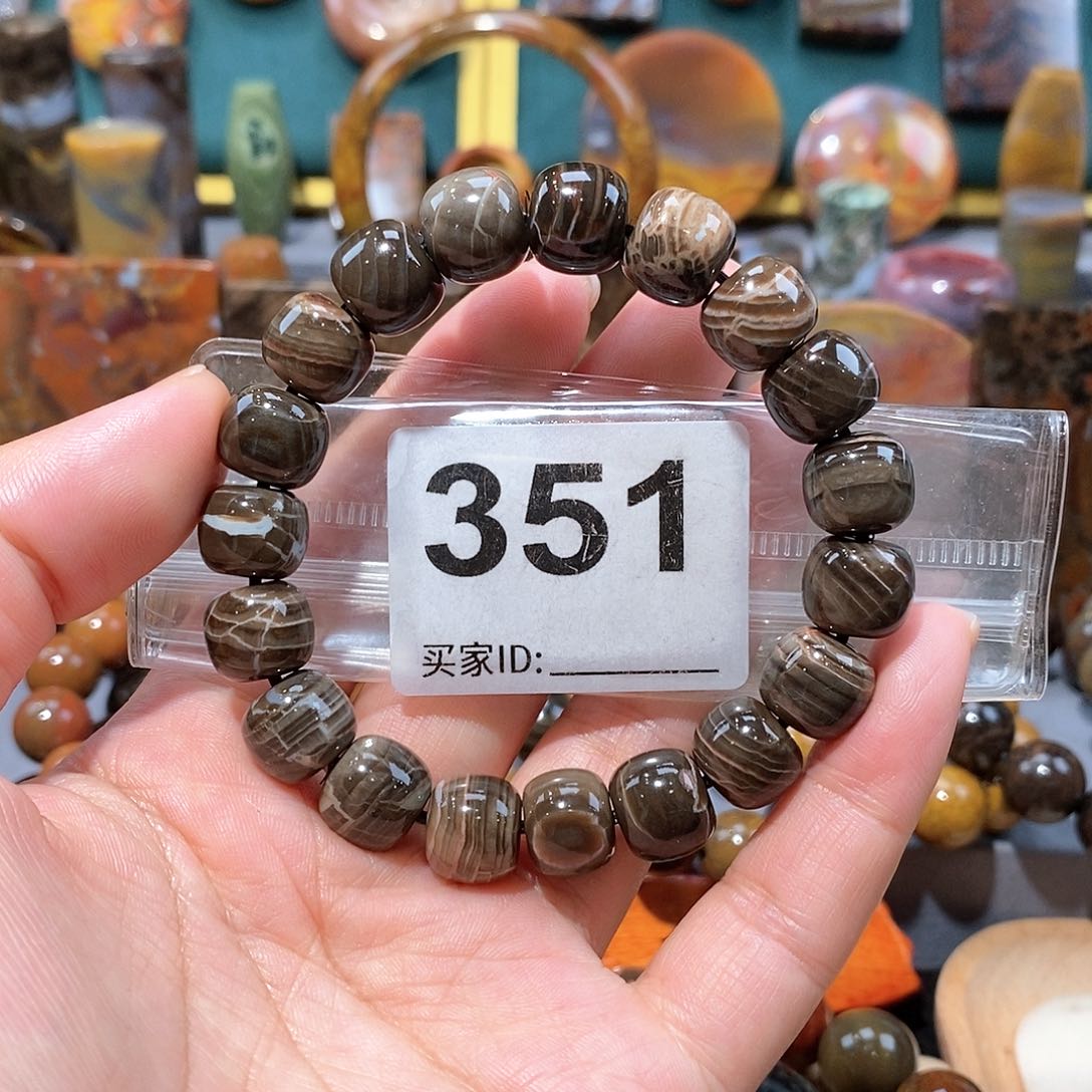 硅化玉天然北票硅化玉手串未镶嵌天然北票硅化玉手串