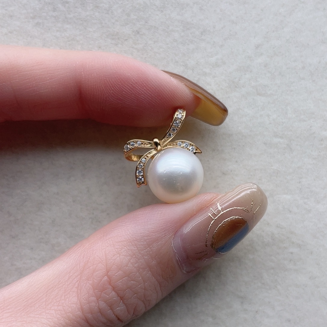 吊坠108海水珍珠银S925镶嵌