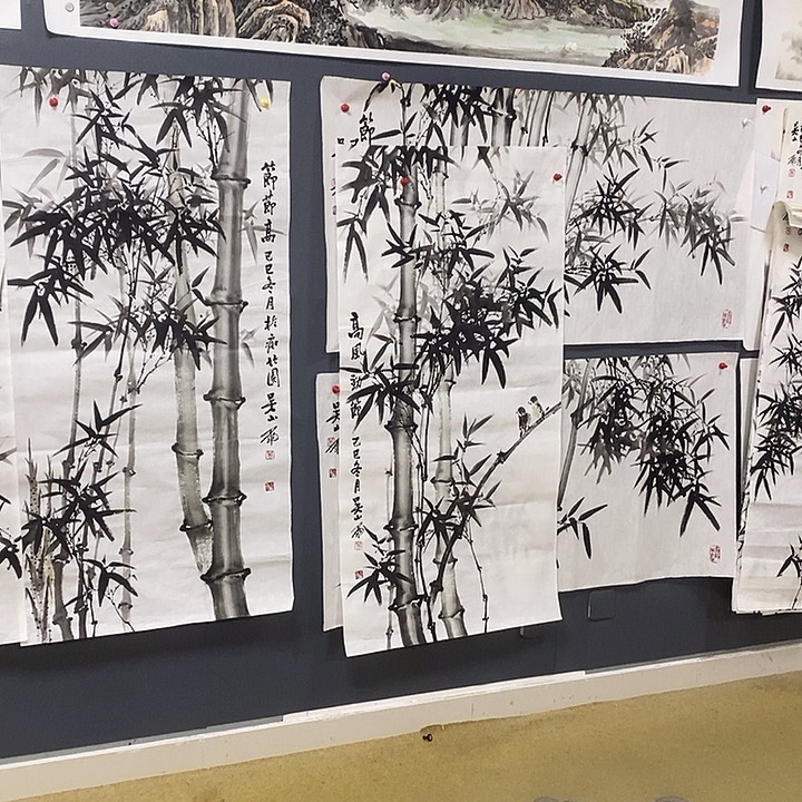 诗***华国画吴山雨68.138手绘画芯