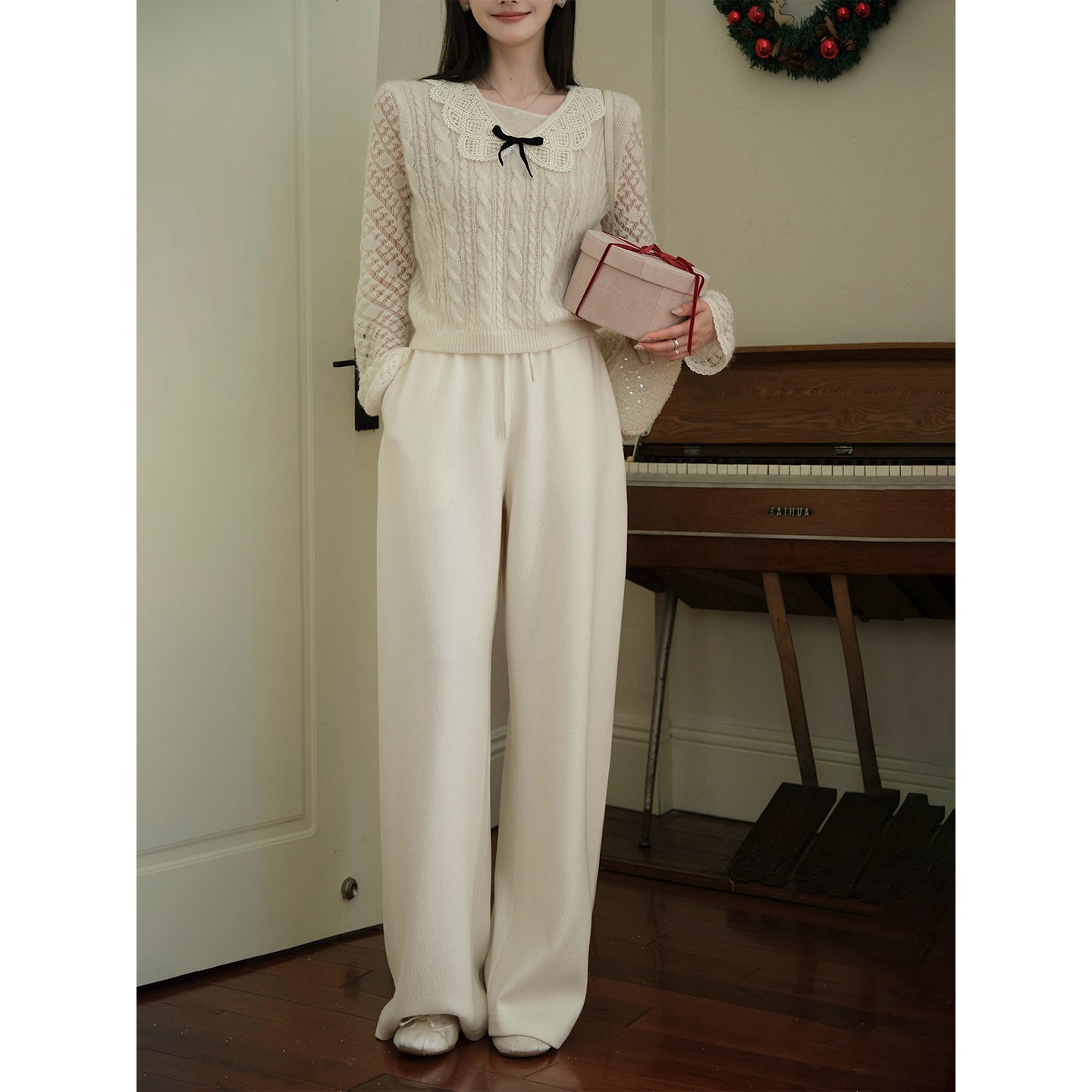 且可ChillCozy 犹莉' 通勤实穿主义'高克重显瘦弯刀裤