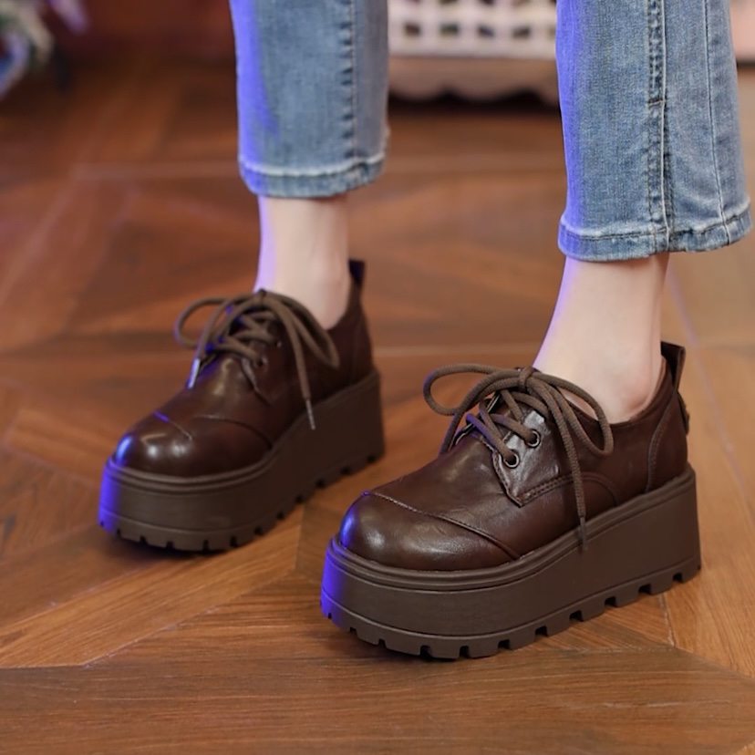 【退货补运费】专柜四季款轻便厚底增高女鞋松糕底鞋显高显-XY