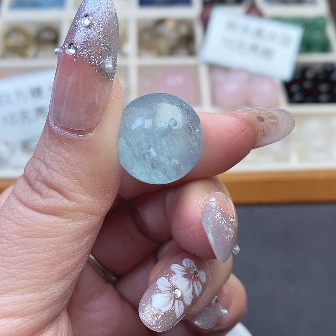 ****未镶嵌水晶珠宝半成品海蓝宝