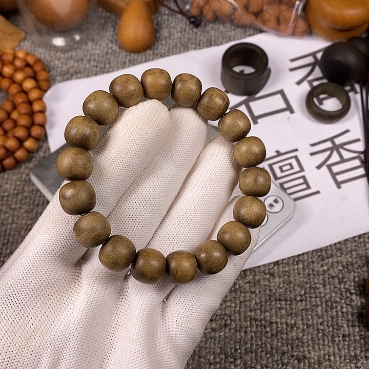 檀香木手串/手链老山檀香阴沉水波11/12老型珠