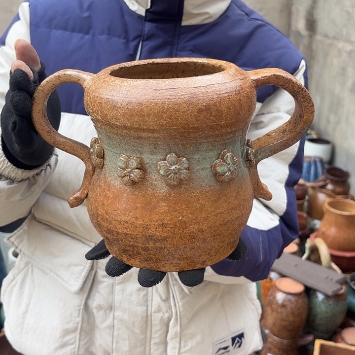 红陶手工有空一个口径14高度18