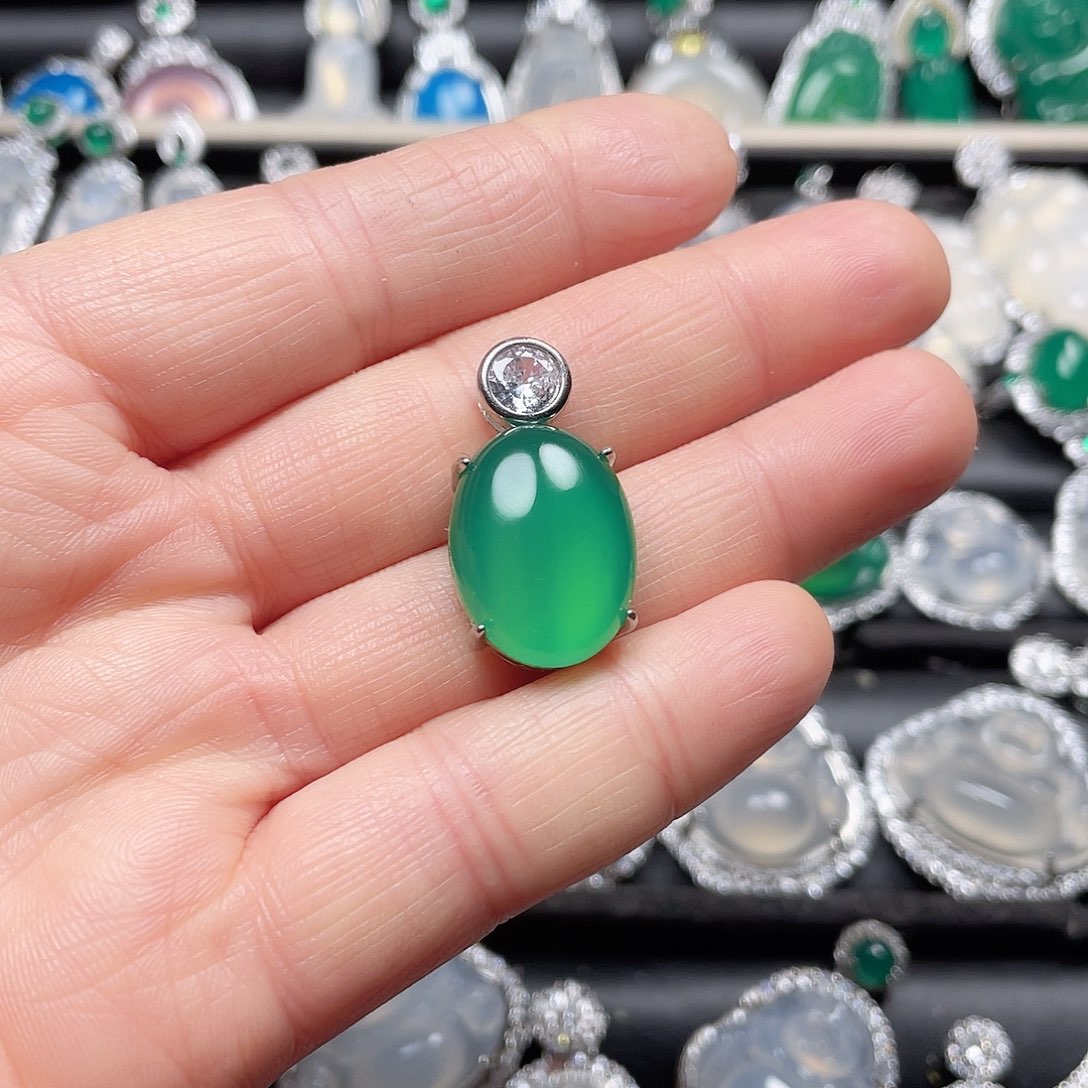 玛瑙/玉髓挂件合金