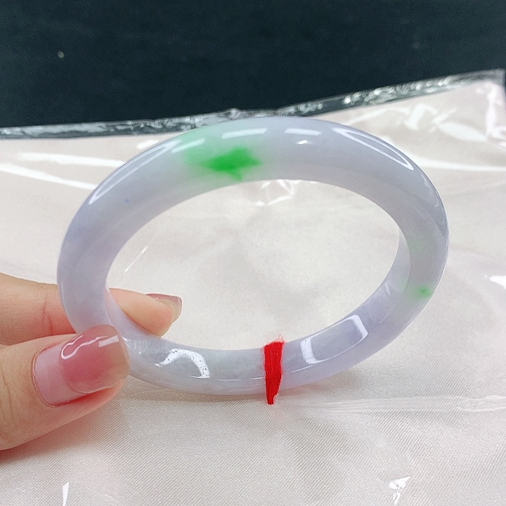 翡翠未镶嵌手镯圈56，04073
