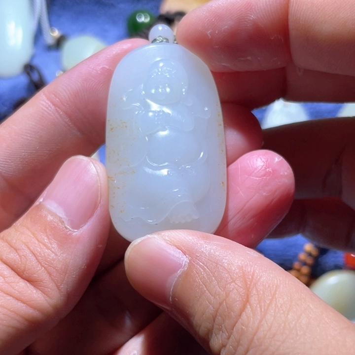 和田玉未镶嵌颈饰蒙***橙