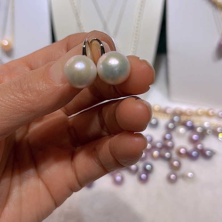 淡水珍珠白珠高跟鞋90银S925镶嵌