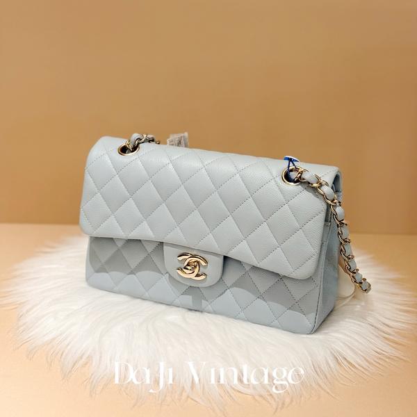 大吉中古/Chanel香奈儿蓝金cf小号单肩包