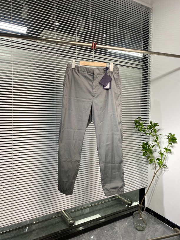 全新未使用 Prada/普拉达 休闲长裤 倒三角标 束脚 48码 ko2285