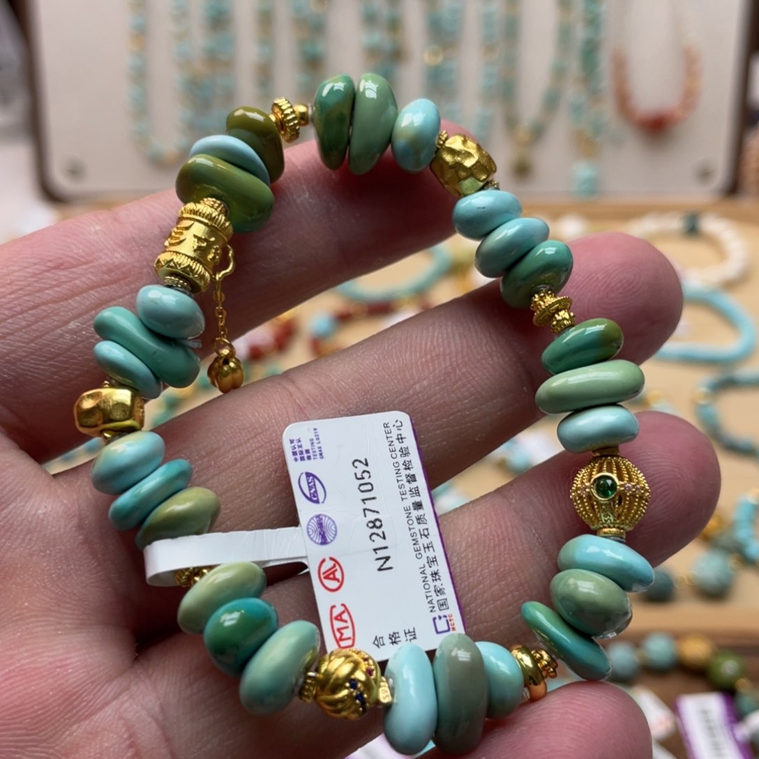绿松石手链银S925镶嵌