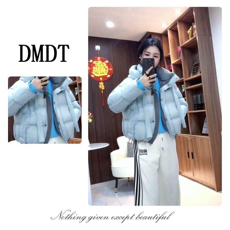 【DMDT服饰】2025冬季新品 “御寒屏障”连帽白鸭绒显瘦休闲羽绒服283