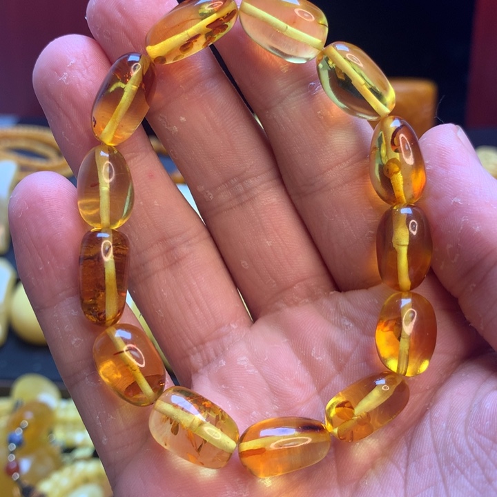 琥珀珠宝奇石银S925镶嵌