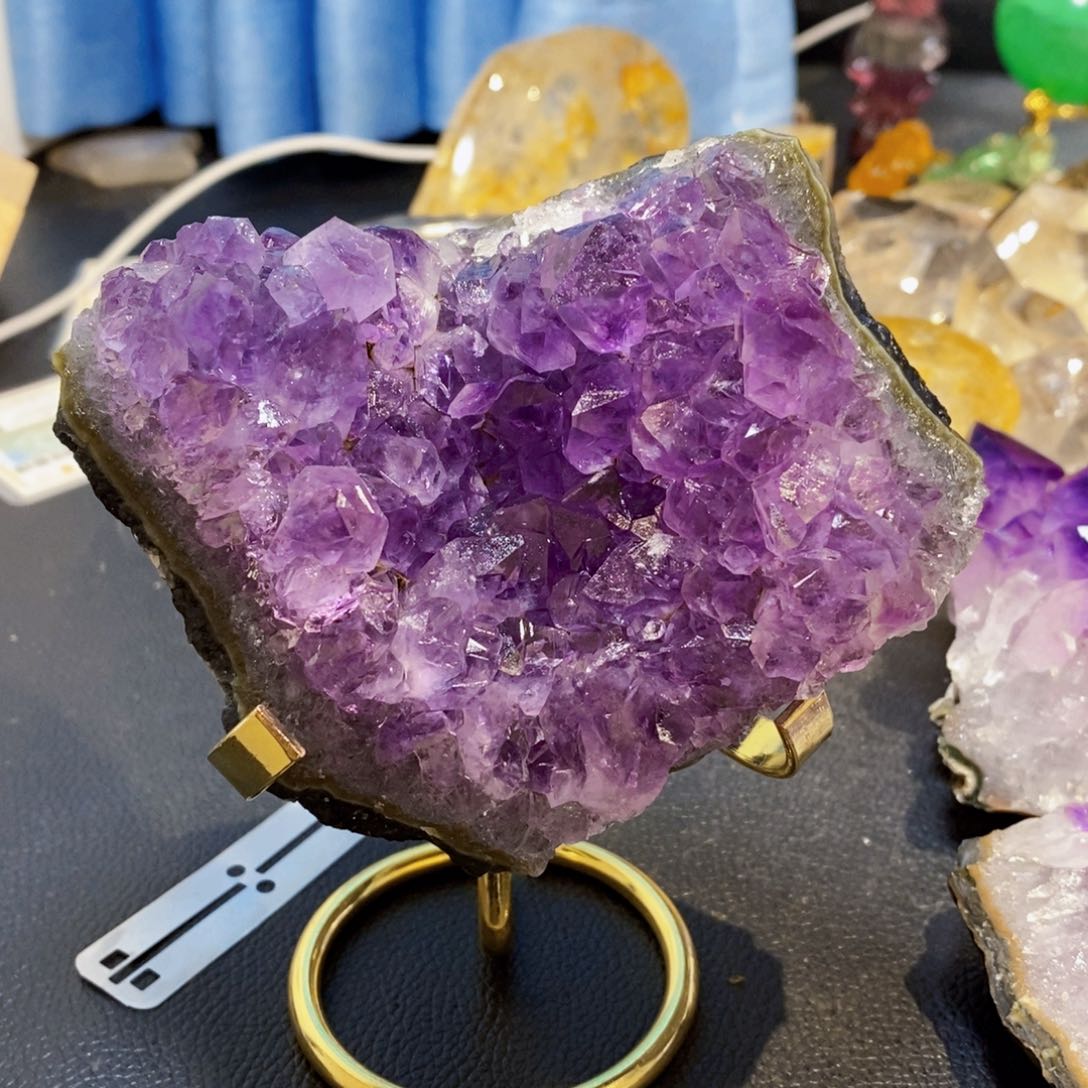 紫晶天然巴西紫水晶晶簇未镶嵌