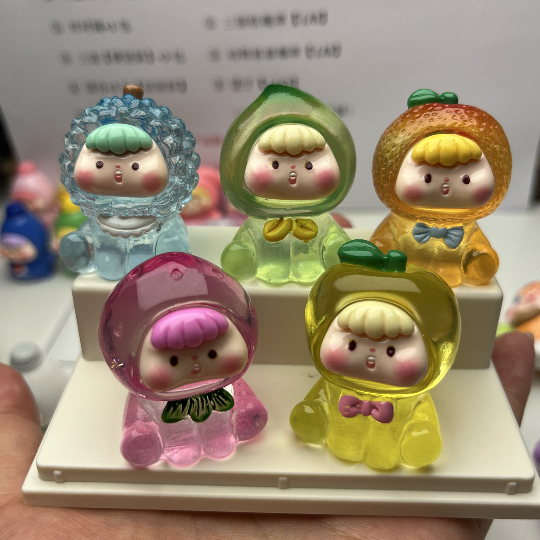 新款空气刘海高透水果崽崽diy摆件