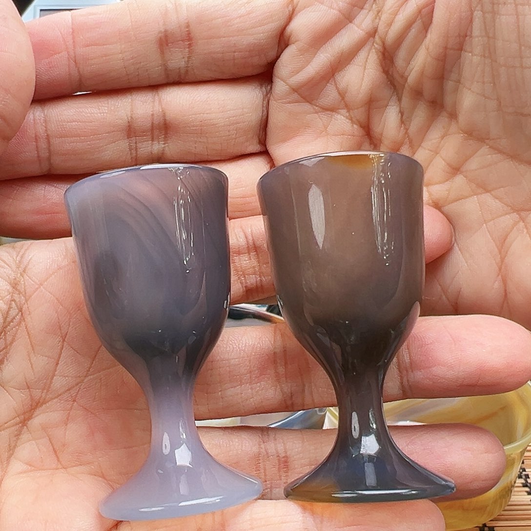 未镶嵌玛瑙/玉髓珠宝半成品随机2发一