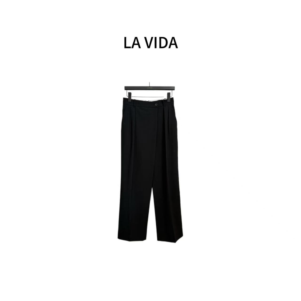 LA VIDA-「细品版型」立体剪裁斜襟西裤