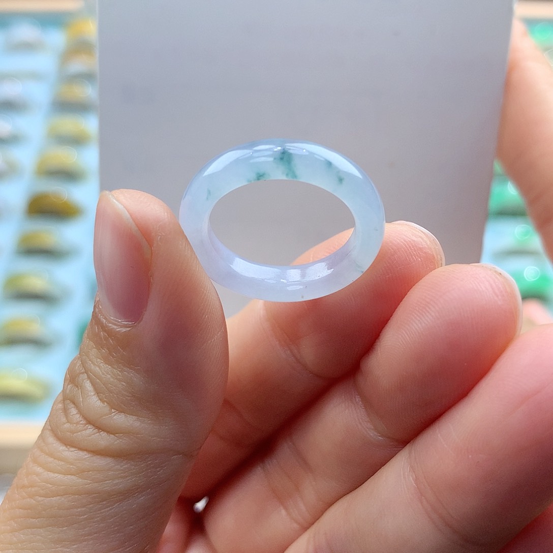 翡翠戒指未镶嵌喜*9圈