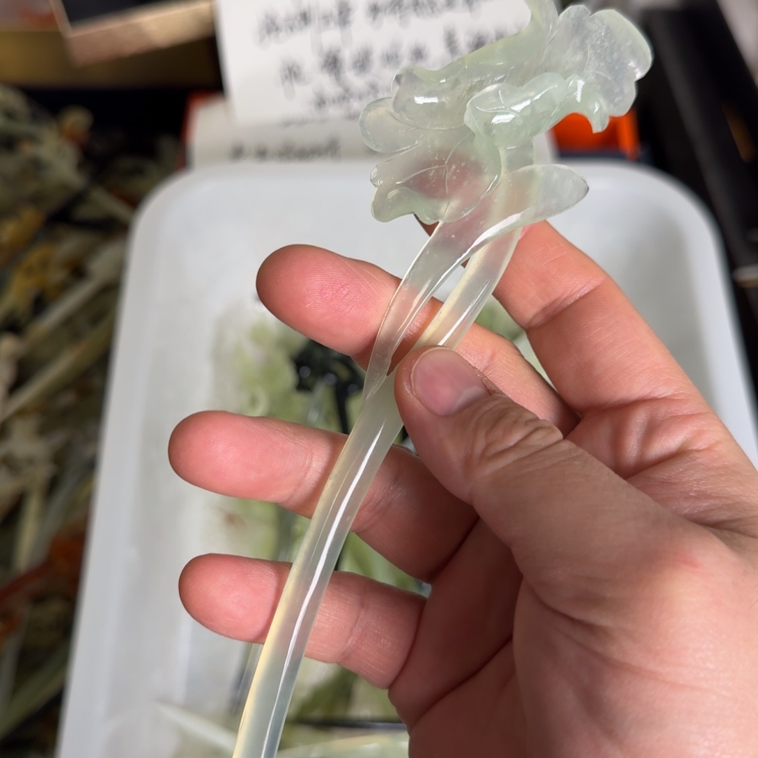 岫玉发饰未镶嵌明君玉簪贼拉好看
