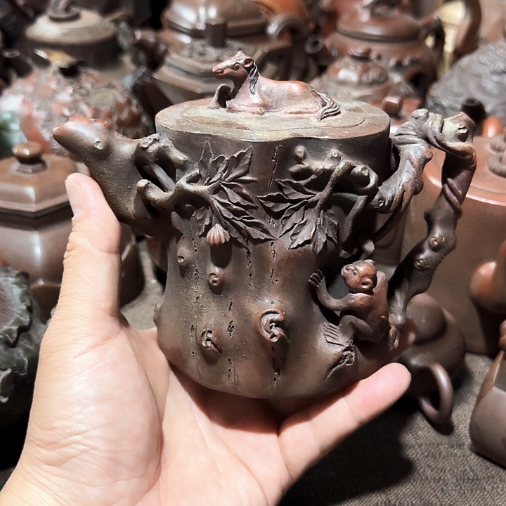 泥塑【****堂紫砂壶紫砂壶