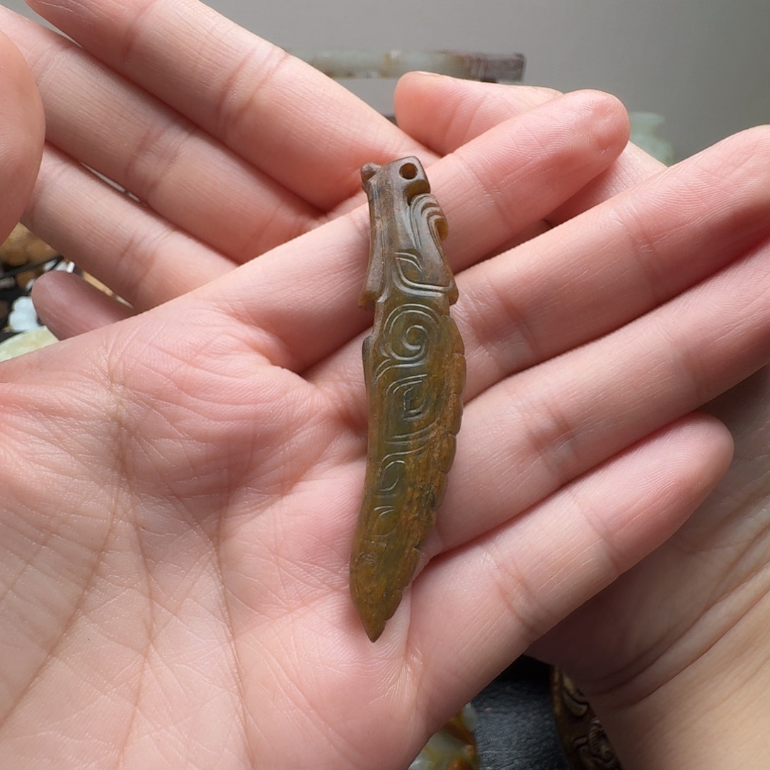 和田玉挂件未镶嵌童*