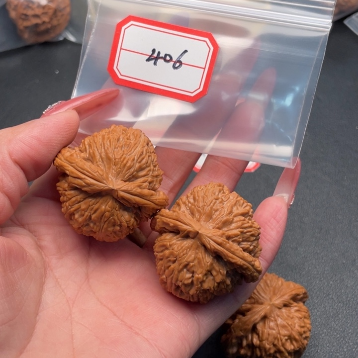 长***央文玩核桃把件白狮子