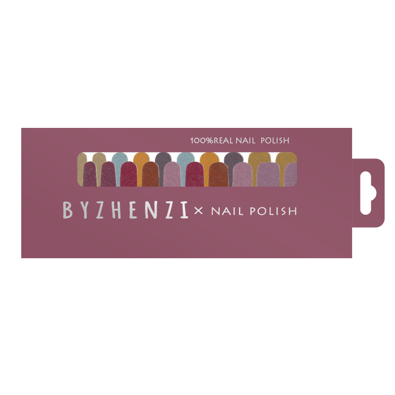 BYZHENZI STORE【碎钻颜料盘】AB版甲油膜美甲贴持久防水指甲贴纸