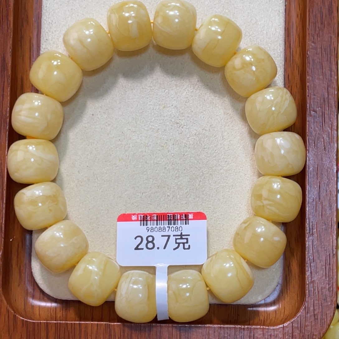 蜜蜡手链未镶嵌『****?蜜蜡