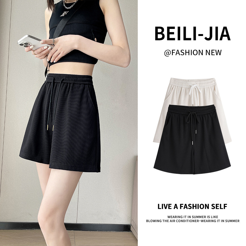 亦声运动短裤女夏季外穿新款高腰美式小个子热裤休闲三五分裤YM