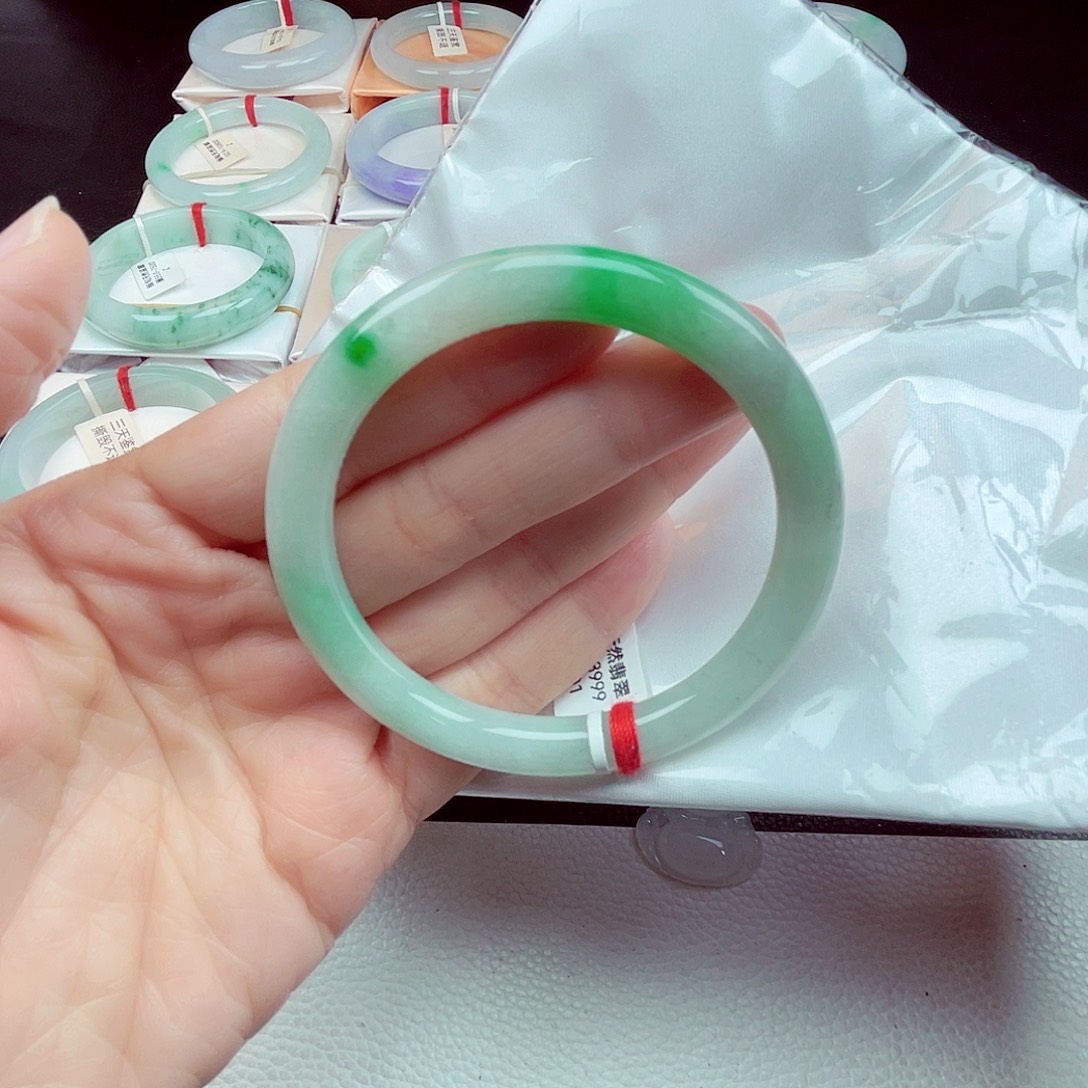 紫***来翡翠未镶嵌手镯天然缅甸翡翠