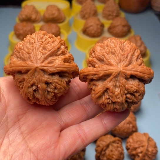 吊坠文玩核桃粗筋红皮49 49 63.5克